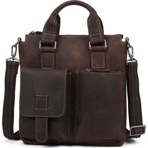 Mens Bag Crazy Horse Leather Crossbody Bags For Men Messenger Bag Men Leather Mens Shoulder Bags Male Handbags