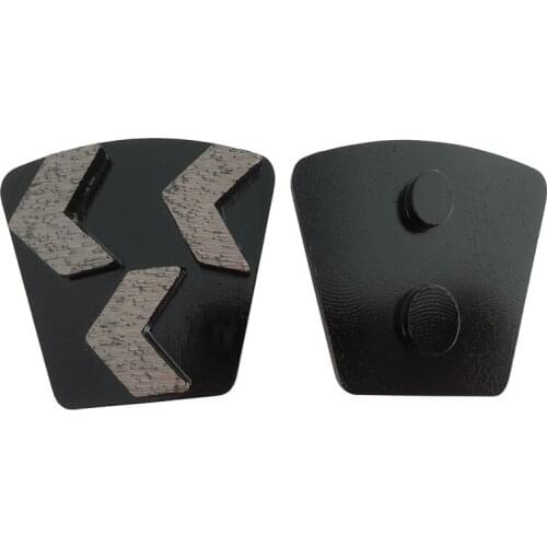 12pcs Free Shipping Redi Lock Trapezoid Diamond Concrete Grinding shoes Hard Bond Floor Pads for Concrete Terrazzo Renovation