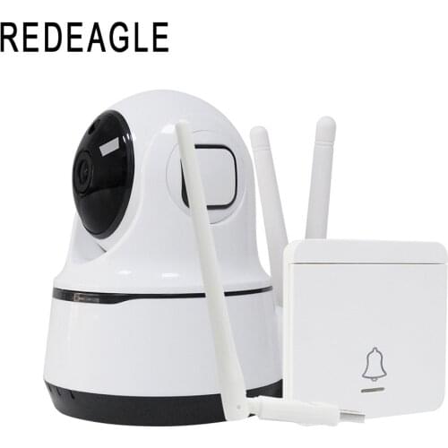 REDEAGLE AIoT Home Smart IP Camera Doorbell Kit 1080P Wireless WiFi Security Surveillance System W/ Human Tracking Two-Way Audio