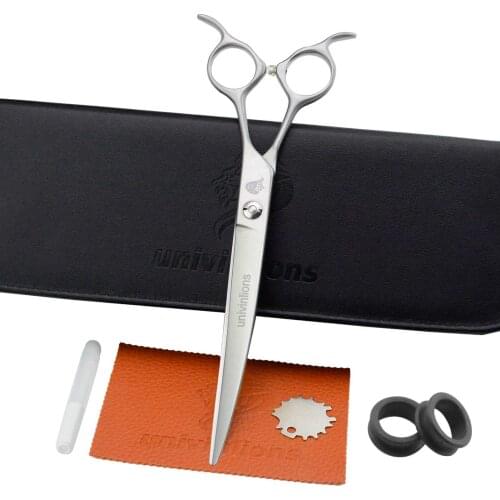 Univinlions 6.75/7.5 Inch Pet Grooming Scissors Curved Scissor For Dog Grooming Dog Cat Hair Cutting Tools Animal Clippers