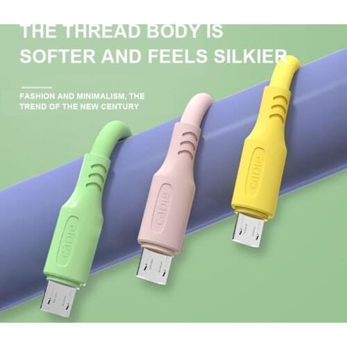 Liquid Silicone USB Data Cable 1M Fast Data Charging Charger Wire Cord For Tablet Type C Android USB Phone Cables