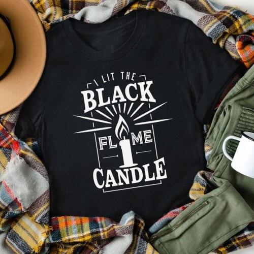 Women Short Sleeve Graphic Witch Tees Tops I Lit The Black Flame Candle T-shirt Funny Halloween Party Gift Tshirt