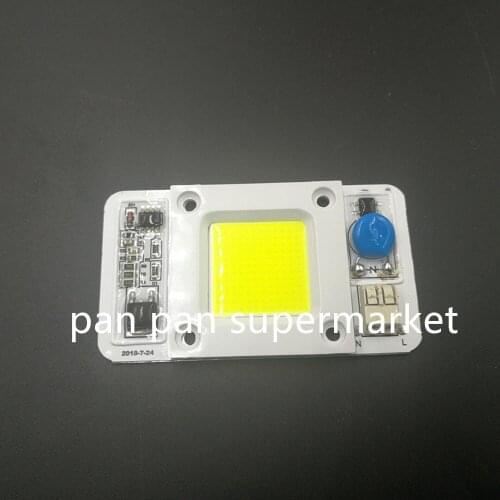 1pcs COB LED Lamp Chip 50W LED COB Bulb Lamp 220V IP65 Smart IC Driver Cold White 6000-6500k