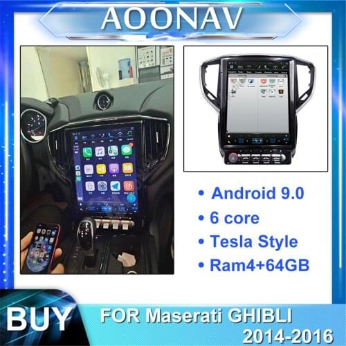 2 din Android Car Radio Multimedia Player For Maserati GHIBLI 2014 2015 2016 Car Stereo Autoaudio tesla style headunit auto