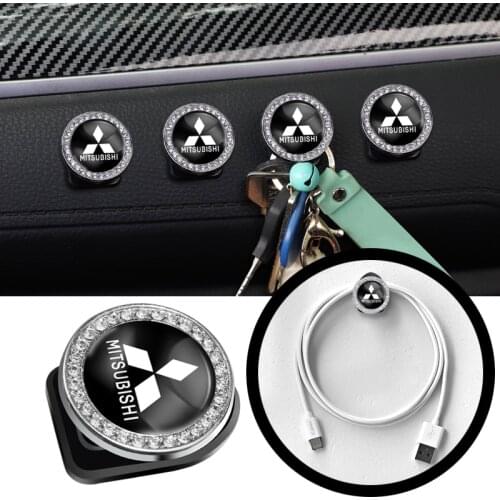 2Pcs Car Mini Hooks Hidden Storage Hooks For Mitsubishi Lancer Mirage ASX Pajero Ralliart Outlander Jinxuan Lancer ex Galant