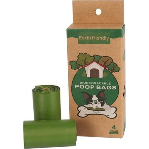 4Rolls Dog Poop Garbage Dispenser Eco-Friendly Pet Waste Bags Pet Poop Bags Pick up Tools Waste Bag Pet Accessories