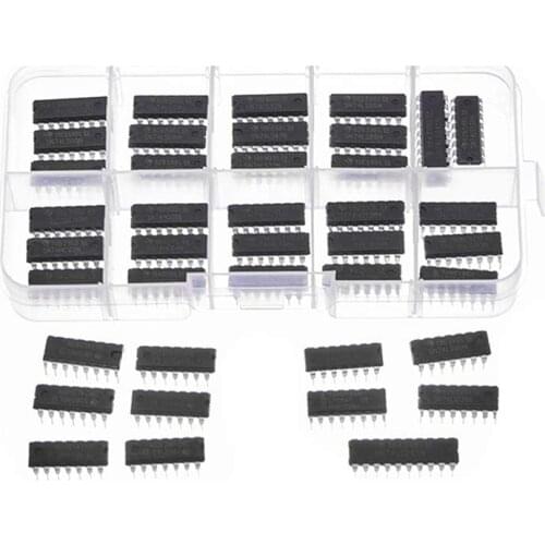 40Pcs 74HCxx + 74LSxx Series Logic IC Assortment Kit, Digital Integrated Chip(20Pcs 74HCxx+20Pcs 74LSxx)