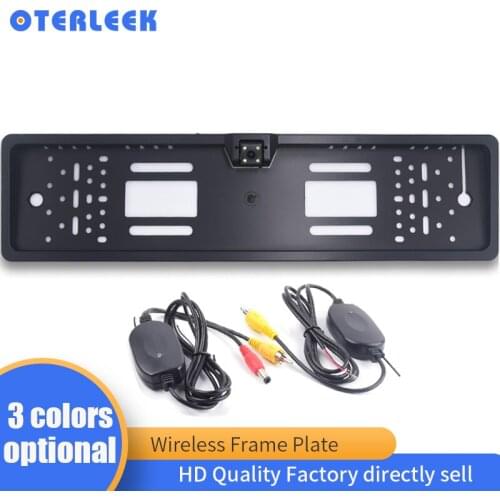 Wireless Car Rear View Camera EU Number Plate Frame Reverse Camera LED Night Vison Parktronic Parking Car Camera for Car Monitor