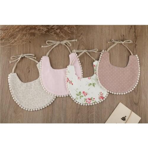 Blotona Hot Sale 1PC Newborn Baby Boys Girls Cute Saliva Towel Feeding Cotton Linen Bib Dribble Bandana Scarf