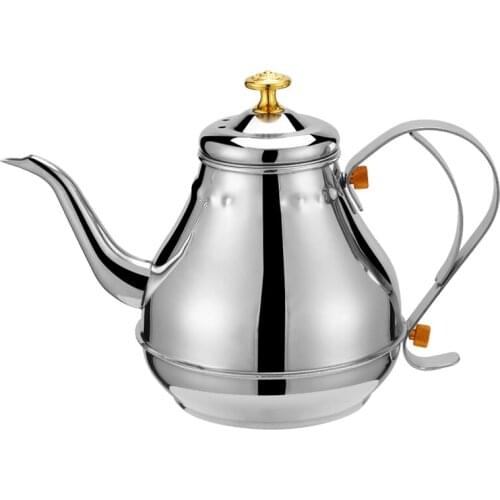 Stainless Steel Coffee Luxury Kettle Gold Kettle Induction Turkish Teapot Portable Mini Coffee Stovetop Chaleira Teapot EH50KE