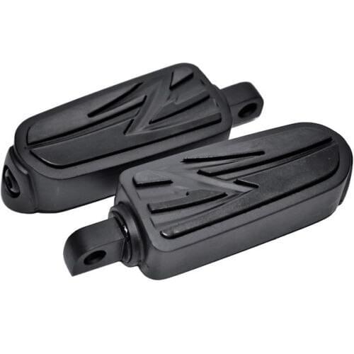 Black Tribal Foot Pegs Rests For Harley Electra Glide Fatboy Heritage Softail Night Train Road Glide