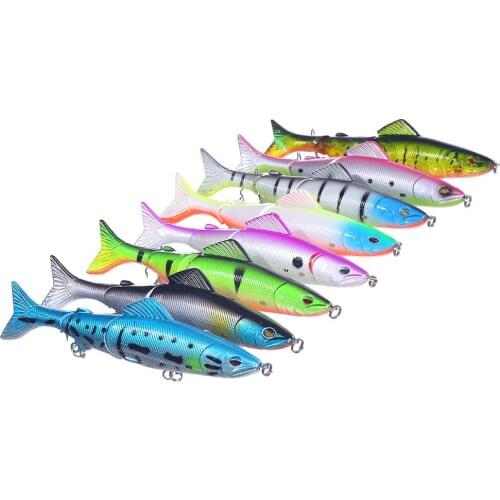 HiUmi 8PCS 17.63G 12.7CM 3Deyes sections fishing gear wholesale fishhooks wobblers fish lures tackle hard artificial baits