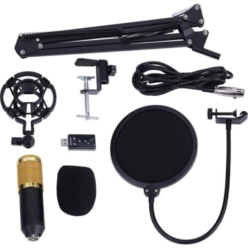 Condenser Microphone Bundle, BM-800 Mic Set for Studio Recording, Brocasting Professional Microphone Kit