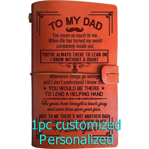 Engraved Leather journal personalized gifts to my husband BJ288 Customized Notebook A5 Dropshipping Supplier US Store Diary