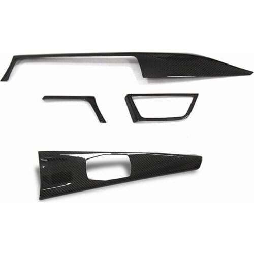 4pcs Carbon Fiber Cover Panel Air Vent Gear Shift Knob Trim For F30 F32 F33 F36 4-Door Car Styling Interior Parts RHD