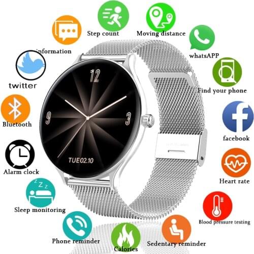 LIGE 2020 New Color All Screen Smart Watch Women men Multifunctional Sport Heart Rate Blood Pressure IP67 Waterproof Smartwatch