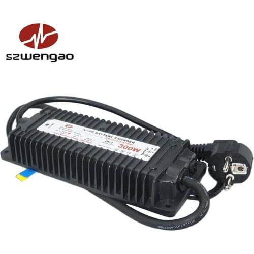 Newest 14.6V 29.2V 43.8V 58.4V 300W Lifepo4 Lithium Battery Charger Waterproof for E-bike E-scooter EV Boat