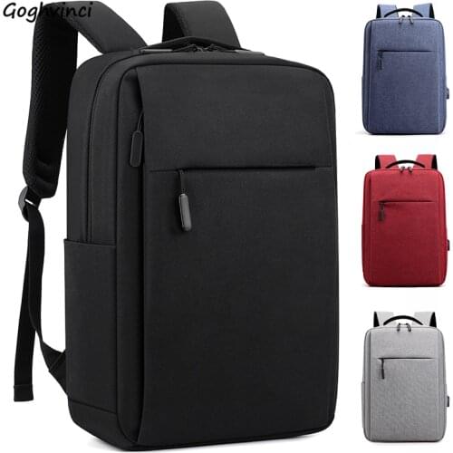 Backpack Solid Business Large Capacity Fashion Multi-pockets Chic Mens Bagpack Simple Travel Bag High Quality Ins Multifunction