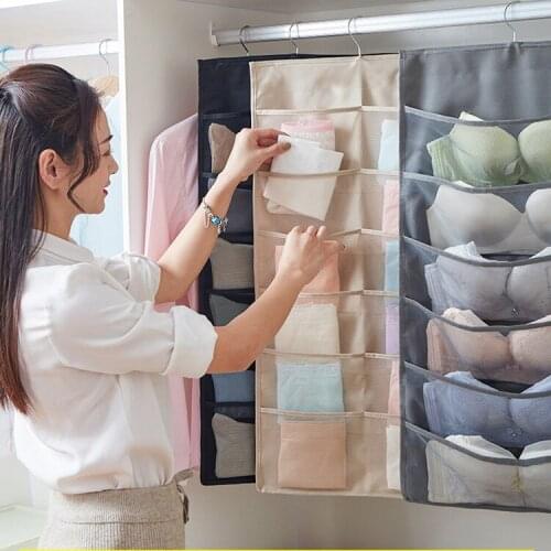 Washable Storage Underwear Panties Socks Wardrobe Clothes Classification Organization Bag Bra Hanging Organizer Rangement Bag