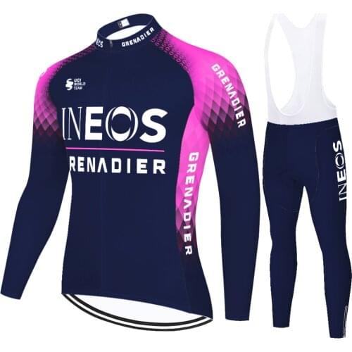 Autumn TEAM ineos Winter thermal fleece Cycling JERSEY 2020 cycling Pants gel pads Cycling wear maillot ciclismo hombre