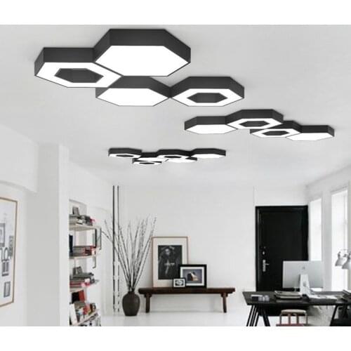 Honeycomb Ceiling Lights LED Modern Hexagon Design Geometric Ceiling Lamp For Nordi Living Room Kids Bedroom Home Mount Decor