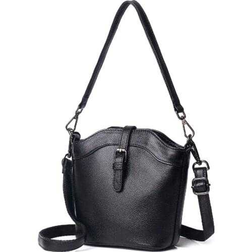 Genuine Leather Luxury Handbags Women Designer Small Totes Purse Shoulder Crossbody Bags For Ladies Classic Bucket Bag