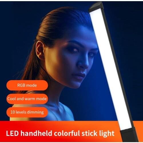 Handheld RGB LED Light Wand Colorful Rechargeable Photography Light Stick 1000 Lumens 3200-5600K Lamp For Shooting Video Photo