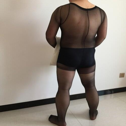 Sexy Gay Mens body stocking transparent male socks Men Women Pantyhose Tights Stocking Lingerie Men Underwear Plus Size Erotic
