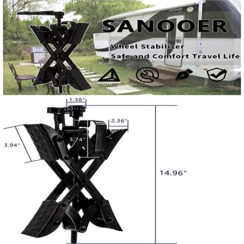 2021 New 2 Pcs X-Chock Wheel Stabilizer Fit For All Trucks and Campers Travel Trailers RV Faster Open With Integrated Wrench