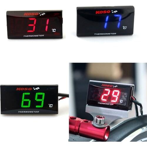 Universal Motorcycle Thermometer Instruments Water Temp Temperature Digital Display Meter Gauge Sensor Adapter For KOSO