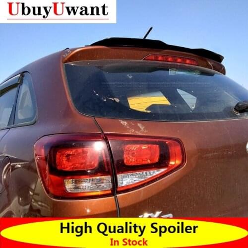 Rear Roof Lip Spoiler For Kia KX3 2017 - 2020 ABS Gloosy Black / Carbon Fiber Color Car Tail Wing Decoration Hatchback Spoiler