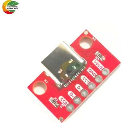 Ziqqucu TYPE-C female test board USB3.1 16P to 2.54 high current power adapter board module