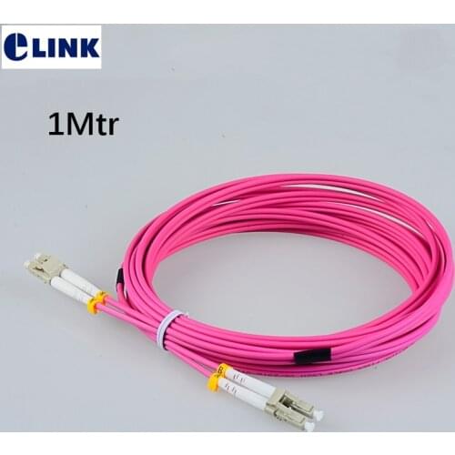 10pcs 1M OM4 Patchcords duplex fiber optic cable Red voilet color SC-SC LC-LC LC-SC FC-FC ST-ST LC-ST connector 1m ftth jumper