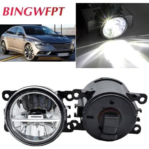 BINGWFPT For Renault Talisman 2016 2017 2018 Car H11 Interface LED Fog Lamp Daytime Running Light Fog Light 2pcs