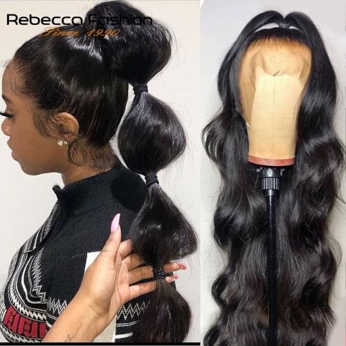 30 Inch Body Wave Lace Front Wig HD Transparent Lace Frontal Wigs Pre plucked Remy Brazilian Wavy Lace Front Human Hair Wigs