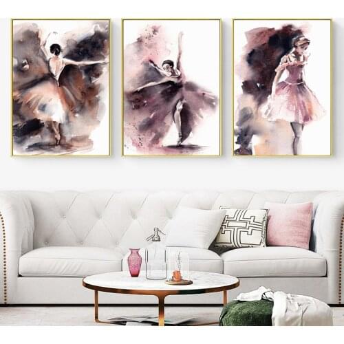 Abstract Ballerina Wall Pictures Home Decor Modern Sexy Dancer Girl Posters And Prints For Living Room Cafe Bar Decor