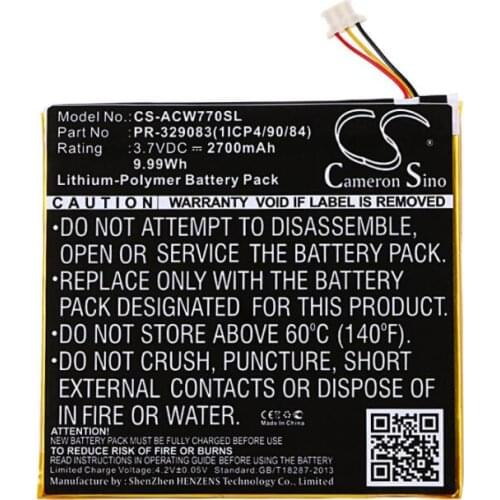 Cameron Sino 2700mAh battery for ACER Iconia One 7 B1-770 KT.0010H.003 PR-329083 PR-329083(1ICP4/90/84)
