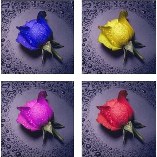 Full Square DIY Diamond Embroidery Beautiful Rose 5D Diamond Painting Of Cross Stitch Kit Living Room Needlework Set With