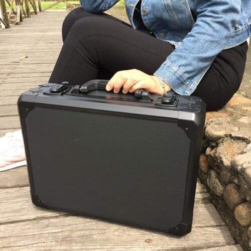 Aluminum Tool case suitcase toolbox File box Impact resistant safety case equipment camera case with pre-cut foam lining