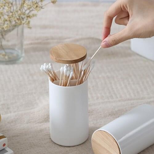 Automatic Pop-up Toothpick Holder Dispenser Case Portable Cotton Bud Swabs Storage Organizer Box Nordic Home Decoration