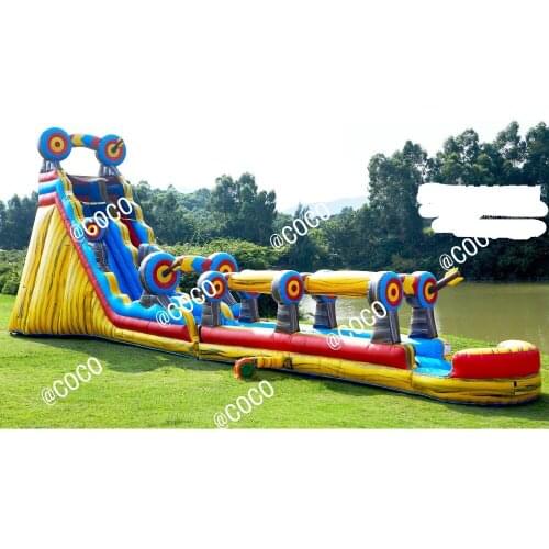 Free ship to sea port!New design amazing inflatable water slide, commercial dart shooting style inflatable slip n slide