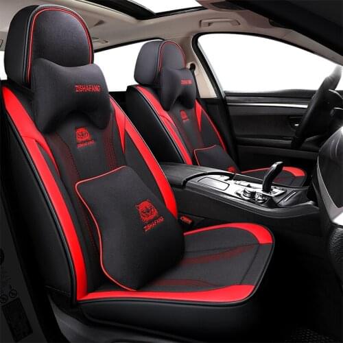 Leather & Flax universal car seat cover for LIFAN 320 330 520 X60 720 620 630 530 820 X80 X50 330EV Automobiles Seat Covers