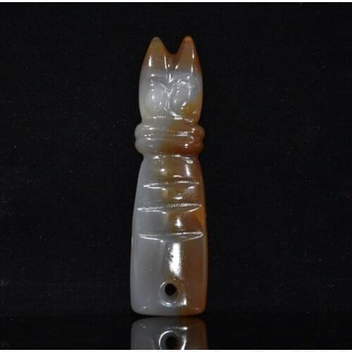 Hongshan Culture Natural Agate Hongshan Bi Mascot Collection Jewelry Decoration Pendant Home Decoration Gift Figurines Home Deco
