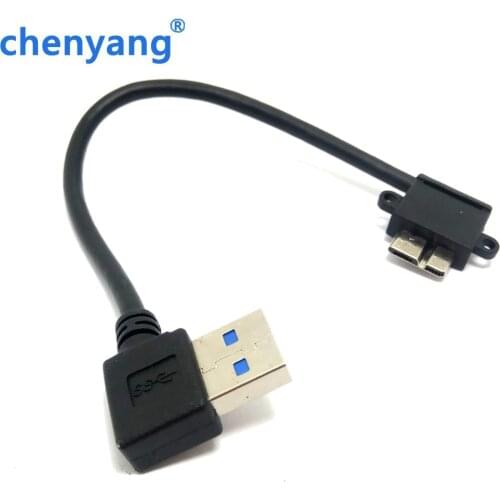 Left & Right angled 90 degree USB3.0 USB 3.0 A Male to Micro B Male 90 degree cable for Galaxy Note3 N9000 N900 & S5 i9600 Black
