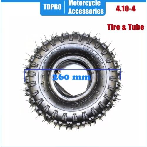 Motorcycle Tyres Accessories Butterfly Pattern 3.5/4.10-4 Tire & Inner Tube For 49cc 2 Stroke Scooter Go-Kart Mini Quad