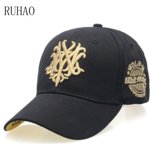 RUHAO dad hats Casual Snapback Hats Baseball Caps Hats Hip Hop Embroider Letter Cotton Hat For Men Women Casquette Wholesale