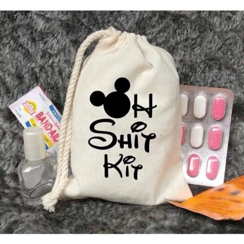 Mouse Oh Shit Kit bag custom welcome gift bags Mouse party bag Recovery Kits bachelorette party bag hangovers Kit bag Goody Bag