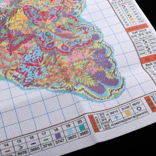 Prettyia DIY Stamped Cross Stitch Kit Embroidery Needlework 11CT - Butterfly