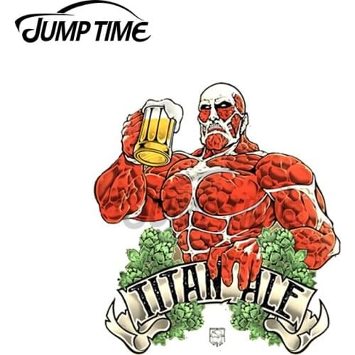 JumpTime 13 x 8.8cm Titan Ale Attack On Titan Funny Car Stickers Personality JDM Decal Car Door Laptop Waterproof Scratch-Proof