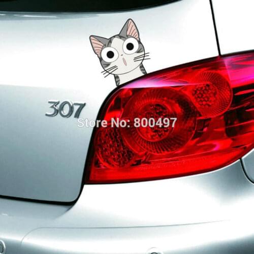 Newest Lovely Cute Cat Chis Sweet Home Car Stickers Car Covers Car Decals for Toyota Honda Chevrolet Volkswagen Tesla BMW Lada